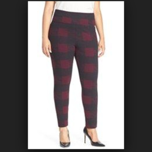 Melissa McCarthy 2X Seven7 Plaid Pull On Ponte Leg Melissa McCarthy 2X Seven7 Plaid Pull On Ponte Leg